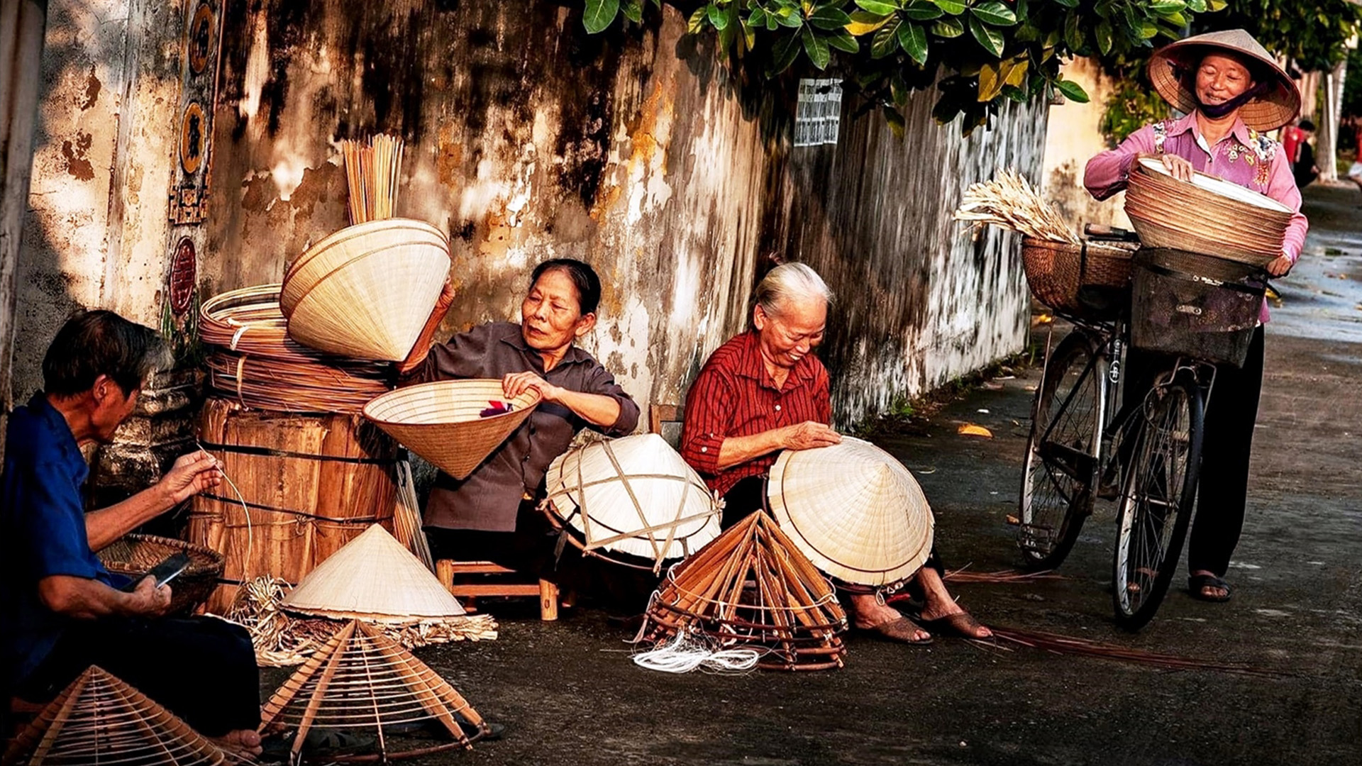 làng nón Tây Hồ - ノンラーを作るタイホー村